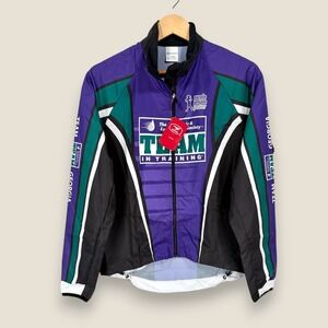 Sugoi Team Georgia Cycling Jacket Windbreaker Men XS Purple Black Bike Wind